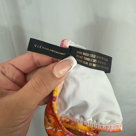 NWOT Vix Paula Hermanny lowana mustard giulia brazilian string bottom size M - Picture 4 of 8